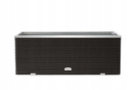 Donica ogrodowa rattanowa 130x40x45 Czarny