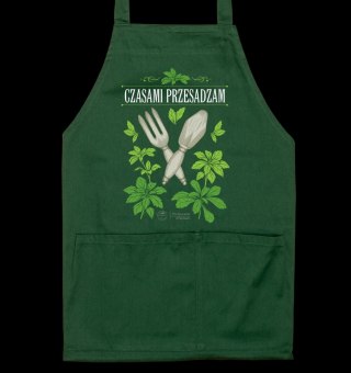 Fartuch ogrodowy "Czasami przesadzam" (brązowy)