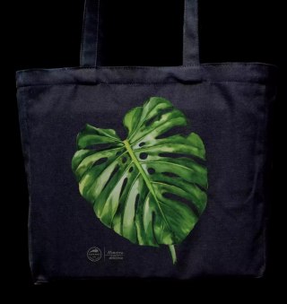 Monstera dziurawa - torba bawełniana