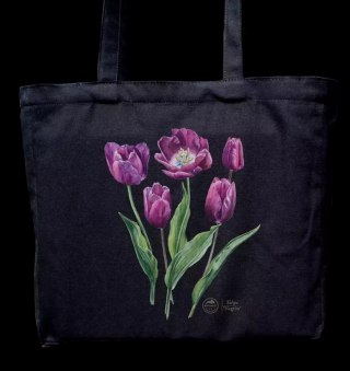 Tulipan 'Negrita' - torba bawełniana