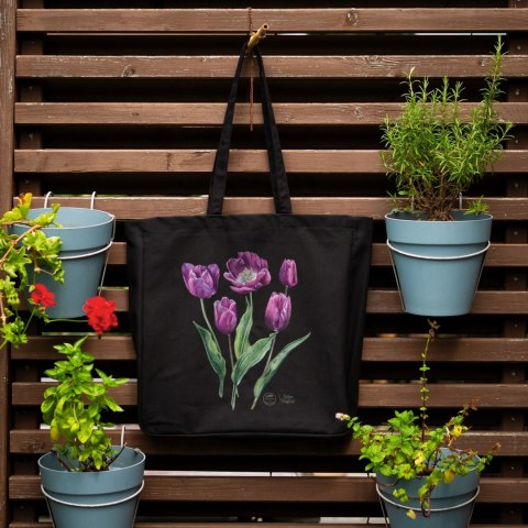 Tulipan 'Negrita' - torba bawełniana