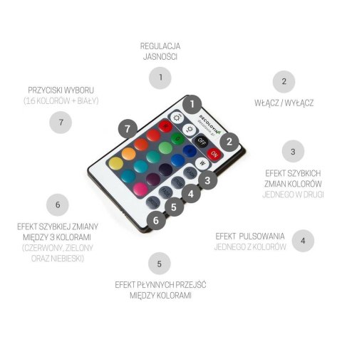 Donica Grande 75 cm podświetlana LED RGB + pilot na zewnątrz